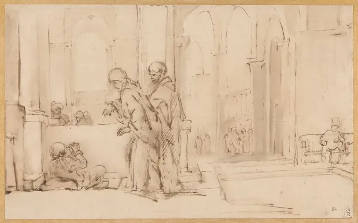 Framed Print : Peter and John at the Temple Gate, 1626 / 69. Creator: Willem Drost Framed Print : Peter and John at the Temple Gate, 1626 / 69. Creator: Willem Drost