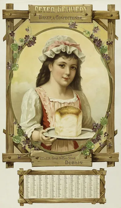 Framed Print : Peter Kennedy, baker and confectioner. Dublin, 1895. Creator: Anonymous Framed Print : Peter Kennedy, baker and confectioner. Dublin, 1895. Creator: Anonymous