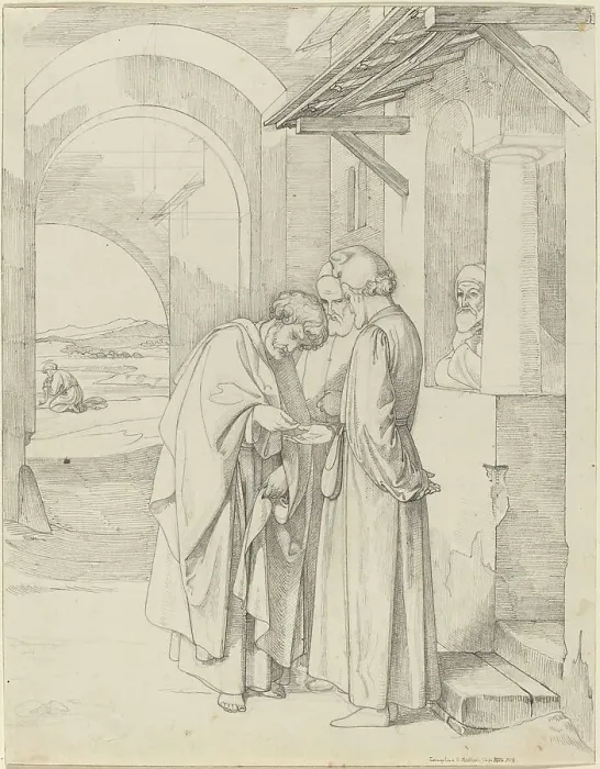 Framed Print : Peter Paying the Temple Tax, 1820 / 1821. Creator: Gustav Heinrich Nacke Framed Print : Peter Paying the Temple Tax, 1820 / 1821. Creator: Gustav Heinrich Nacke