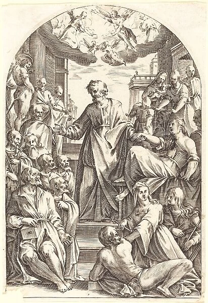 Peter Raising Tabitha, 1608 / 1611. Creator: Jacques Callot