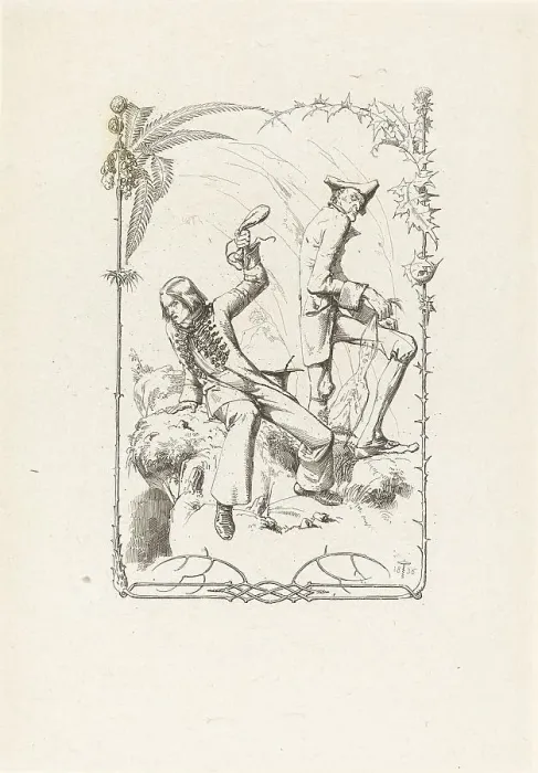 Framed Print : Peter Schlemihl with the Bag of Money, 1836. Creator: Adolf Schrödter Framed Print : Peter Schlemihl with the Bag of Money, 1836. Creator: Adolf Schrödter
