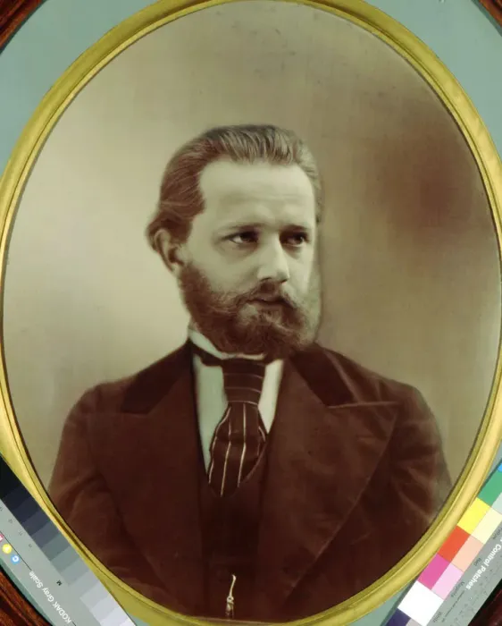 Framed Print : Peter Tchaikovsky, Russian composer, 19th century. Artist: Michail Michailovich Panov
