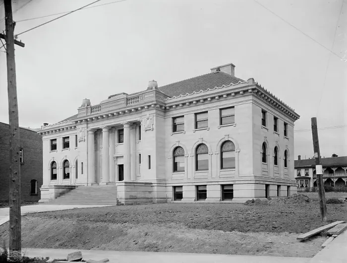 Framed Print : Peter White Public Library, Marquette, Mich. c1905. Creator: Unknown Framed Print : Peter White Public Library, Marquette, Mich. c1905. Creator: Unknown