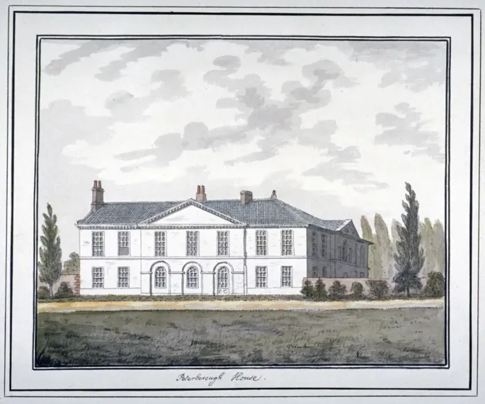 Framed Print : Peterborough House, Fulham, London, 1800 Framed Print : Peterborough House, Fulham, London, 1800