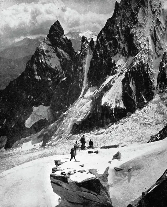 Framed Print : Peteret ridge, Mont Blanc, France, early 20th century Framed Print : Peteret ridge, Mont Blanc, France, early 20th century