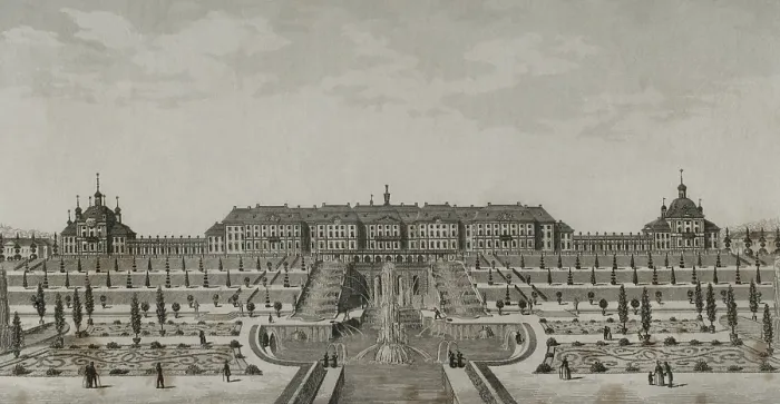 Framed Print : Peterhof Palace near Saint Petersburg, Russia, 1839. Creator: Augustin Francois Lemaitre Framed Print : Peterhof Palace near Saint Petersburg, Russia, 1839. Creator: Augustin Francois Lemaitre