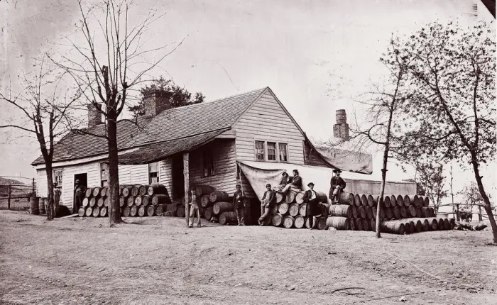 Framed Print : Petersburg, 1864. Creators: Tim O Sullivan, Alexander Gardner Framed Print : Petersburg, 1864. Creators: Tim O Sullivan, Alexander Gardner