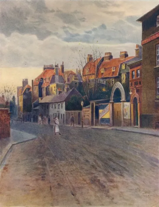Framed Print : Petersham Road, Richmond, c1904, (1914). Artist: Jamess Ogilvy Framed Print : Petersham Road, Richmond, c1904, (1914). Artist: Jamess Ogilvy