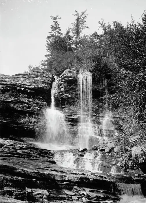 Framed Print : Peterskill Falls, Lake Minnewaska, N.Y. c1903. Creator: Unknown Framed Print : Peterskill Falls, Lake Minnewaska, N.Y. c1903. Creator: Unknown