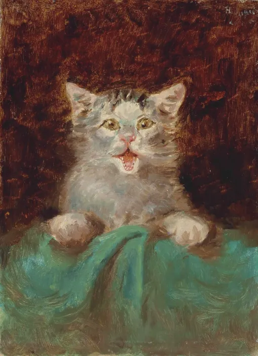 Framed Print : Un petit chat (A Kitten), 1882. Creator: Toulouse-Lautrec, Henri, de (1864-1901) Framed Print : Un petit chat (A Kitten), 1882. Creator: Toulouse-Lautrec, Henri, de (1864-1901)