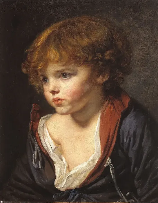 Framed Print : Petit Garçon blond à la chemise ouverte, c1760. Creator: Jean-Baptiste Greuze Framed Print : Petit Garçon blond à la chemise ouverte, c1760. Creator: Jean-Baptiste Greuze
