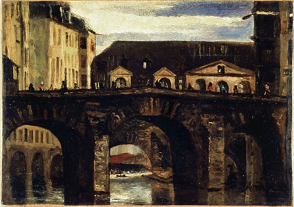 Petit Pont and the pont Saint-Charles, c1825. Creator: Louis-Godefroy Jadin