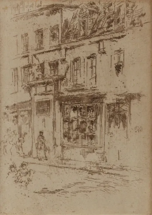 Framed Print : Petite Rue au Beurre, Brussels, 1887. Creator: James Abbott McNeill Whistler Framed Print : Petite Rue au Beurre, Brussels, 1887. Creator: James Abbott McNeill Whistler