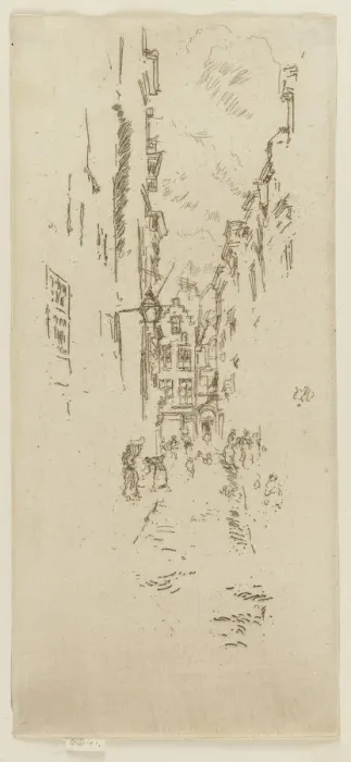 Framed Print : Petite Rue des Bouchers, 1887. Creator: James Abbott McNeill Whistler Framed Print : Petite Rue des Bouchers, 1887. Creator: James Abbott McNeill Whistler
