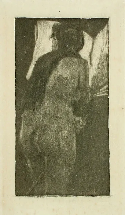 Framed Print : Petite sorcière, c1879. Creator: Félicien Rops Framed Print : Petite sorcière, c1879. Creator: Félicien Rops