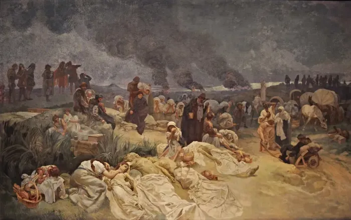 Framed Print : Petr Chelcicky at Vodnany (The cycle The Slav Epic). Artist: Mucha, Alfons Marie (1860-1939) Framed Print : Petr Chelcicky at Vodnany (The cycle The Slav Epic). Artist: Mucha, Alfons Marie (1860-1939)