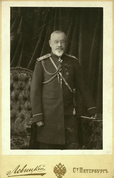 Framed Print : Petr Semenovich Vannovskii, full-length portrait, standing, facing front, between 1870 and 1890. Creator: Unknown Framed Print : Petr Semenovich Vannovskii, full-length portrait, standing, facing front, between 1870 and 1890. Creator: Unknown
