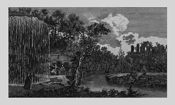 The Petrifying or Dropping Well, and Ruins of Knaresbrough Castle in Yorkshire, 1771