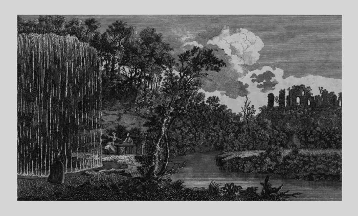 Framed Print : The Petrifying or Dropping Well, and Ruins of Knaresbrough Castle in Yorkshire, 1771 Framed Print : The Petrifying or Dropping Well, and Ruins of Knaresbrough Castle in Yorkshire, 1771