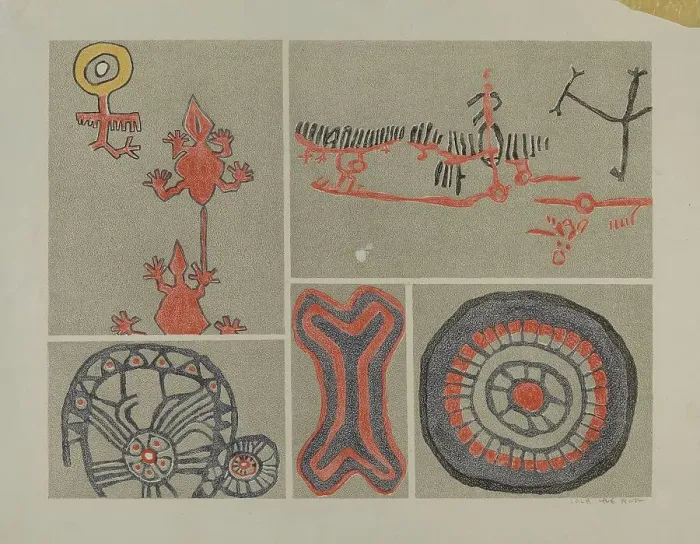 Framed Print : Petroglyph, 1935 / 1942. Creator: Lala Eve Rivol Framed Print : Petroglyph, 1935 / 1942. Creator: Lala Eve Rivol