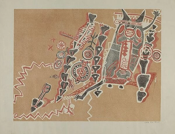 Petroglyphs, 1935 / 1942. Creator: Lala Eve Rivol