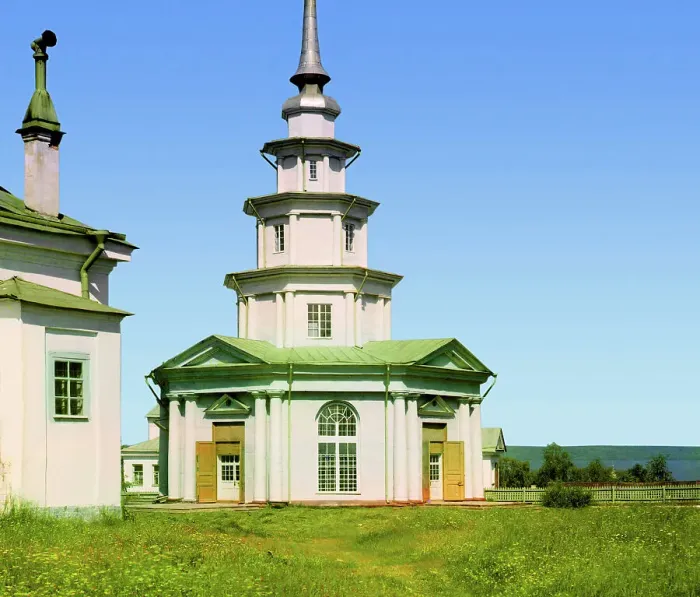 Framed Print : Petrozavodsk: chapel built by Peter the Great, 1915. Creator: Sergey Mikhaylovich Prokudin-Gorsky Framed Print : Petrozavodsk: chapel built by Peter the Great, 1915. Creator: Sergey Mikhaylovich Prokudin-Gorsky