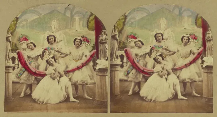 Framed Print : Pets of the Ballet. about 1868. Creator: London Stereoscopic & Photographic Co Framed Print : Pets of the Ballet. about 1868. Creator: London Stereoscopic & Photographic Co