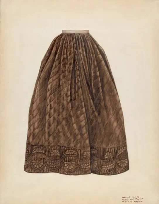 Framed Print : Petticoat, c. 1938. Creator: Mary E Humes Framed Print : Petticoat, c. 1938. Creator: Mary E Humes