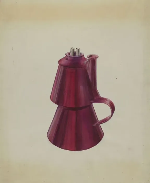 Framed Print : Petticoat Lamp, c. 1936. Creator: William Kerby Framed Print : Petticoat Lamp, c. 1936. Creator: William Kerby