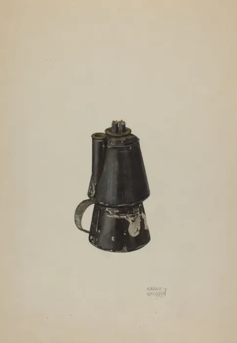 Framed Print : Petticoat Lamp, c. 1937. Creator: Harry Grossen Framed Print : Petticoat Lamp, c. 1937. Creator: Harry Grossen