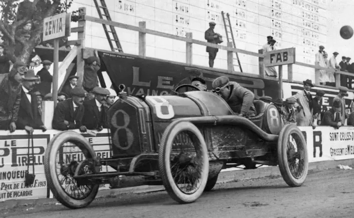 Framed Print : Peugeot, Georges Boillot, winner 1913 French Grand Prix. Creator: Unknown Framed Print : Peugeot, Georges Boillot, winner 1913 French Grand Prix. Creator: Unknown