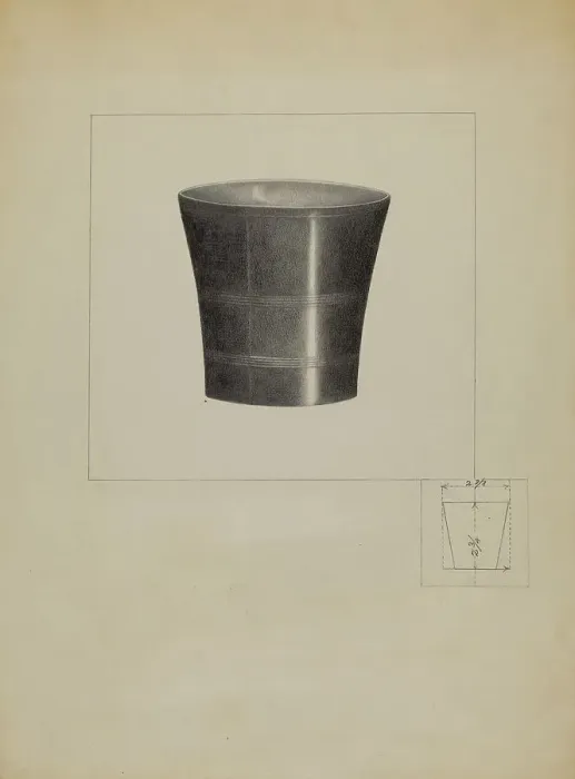 Framed Print : Pewter Beaker, 1936. Creator: Anna Aloisi Framed Print : Pewter Beaker, 1936. Creator: Anna Aloisi
