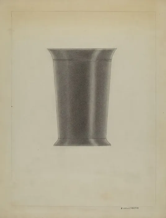 Framed Print : Pewter Beaker, c. 1936. Creator: A. Zaidenberg Framed Print : Pewter Beaker, c. 1936. Creator: A. Zaidenberg