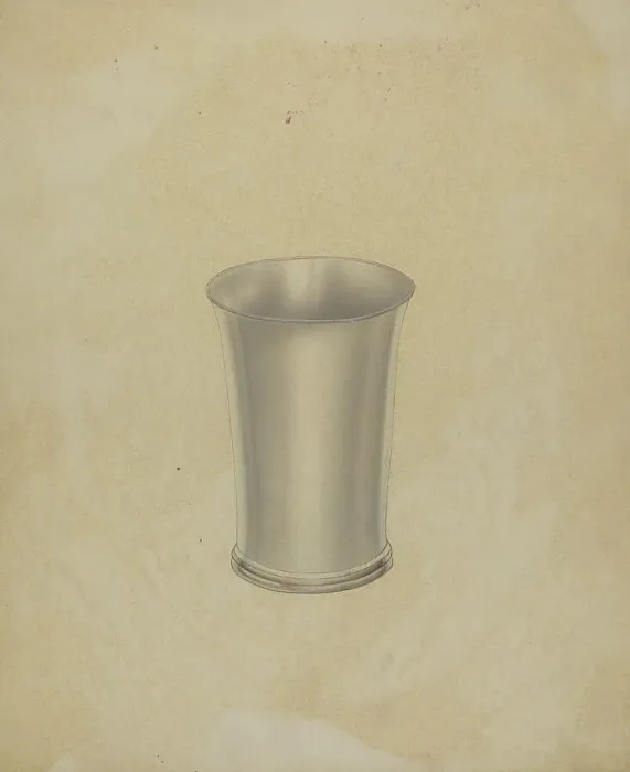 Framed Print : Pewter Drinking Cup, 1935 / 1942. Creator: Winslow Rich Framed Print : Pewter Drinking Cup, 1935 / 1942. Creator: Winslow Rich