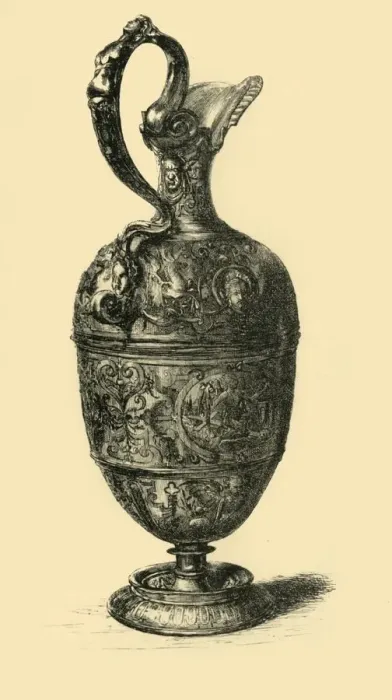 Framed Print : Pewter ewer, 1580-1600, (1881). Creator: W. W. McCarty Framed Print : Pewter ewer, 1580-1600, (1881). Creator: W. W. McCarty