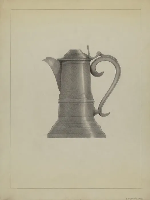 Framed Print : Pewter Flagon, c. 1936. Creator: A. Zaidenberg Framed Print : Pewter Flagon, c. 1936. Creator: A. Zaidenberg