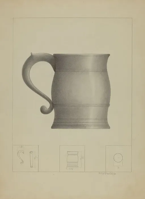 Framed Print : Pewter Mug, 1935 / 1942. Creator: Sidney Liswood