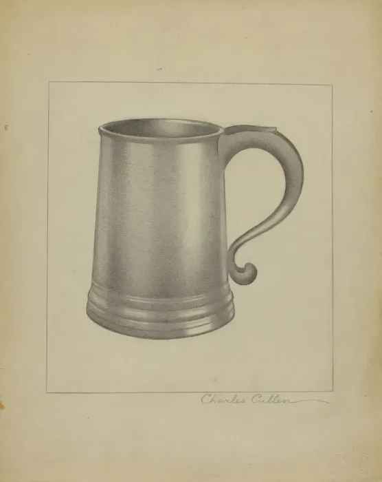 Framed Print : Pewter Mug, c. 1936. Creator: Charles Cullen Framed Print : Pewter Mug, c. 1936. Creator: Charles Cullen