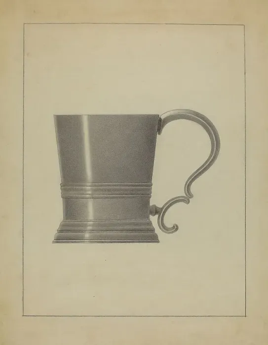 Framed Print : Pewter Mug, c. 1936. Creator: Filippo Porreca Framed Print : Pewter Mug, c. 1936. Creator: Filippo Porreca