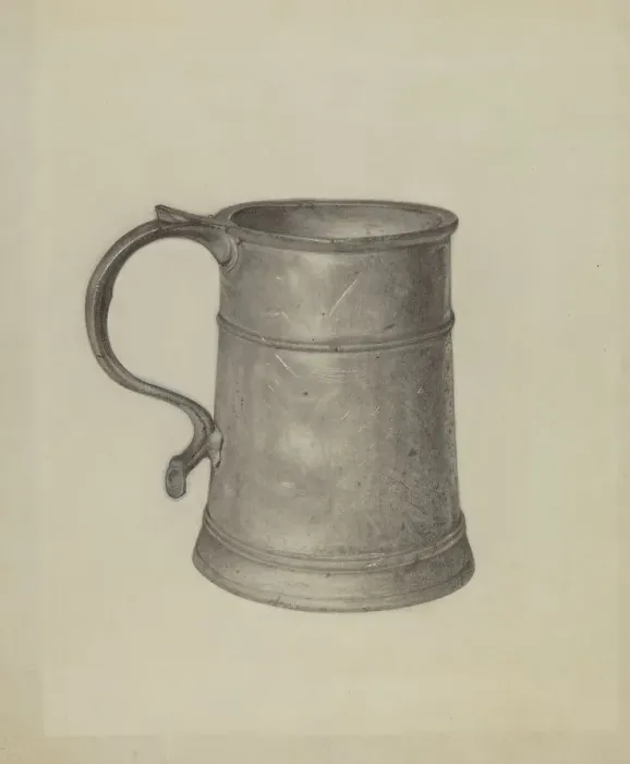 Framed Print : Pewter Mug, c. 1936. Creator: Harry G Aberdeen Framed Print : Pewter Mug, c. 1936. Creator: Harry G Aberdeen
