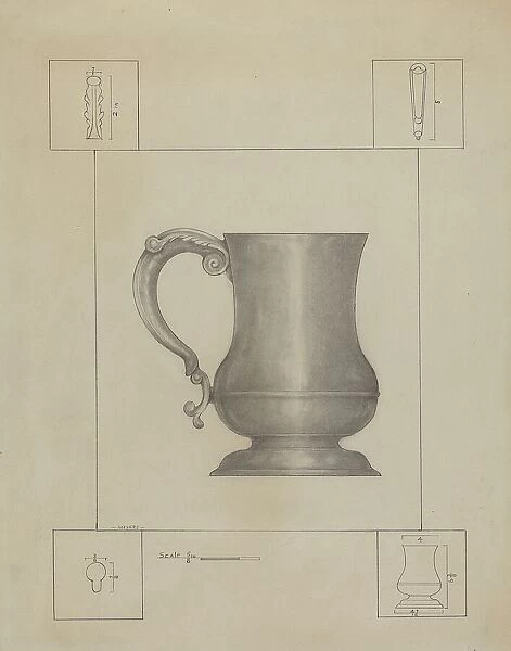Pewter Mug, c. 1937. Creator: Henry Meyers