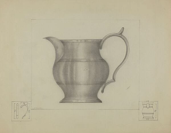 Pewter Pitcher, 1935 / 1942. Creator: Henry Meyers