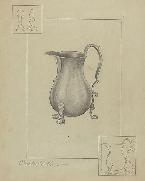 Pewter Pitcher, 1936. Creator: Charles Cullen