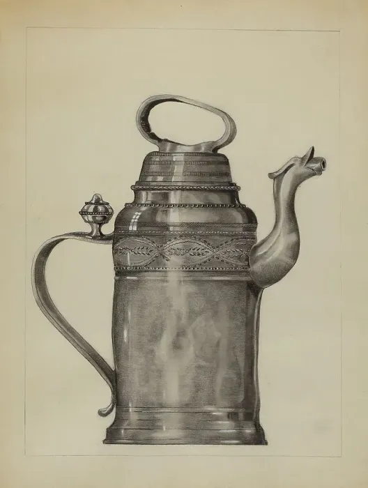 Framed Print : Pewter Pitcher, c. 1936. Creator: A. Zimet Framed Print : Pewter Pitcher, c. 1936. Creator: A. Zimet