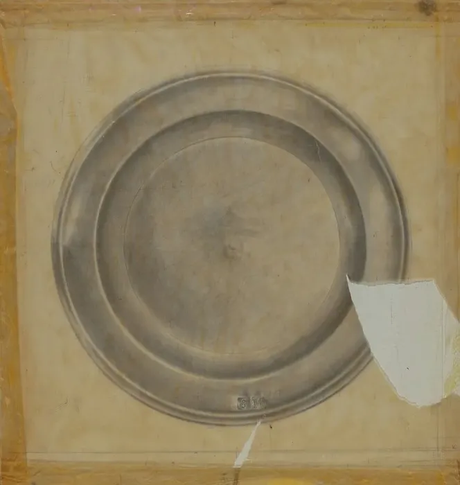 Framed Print : Pewter Plate, 1935 / 1942. Creator: Harry Goodman Framed Print : Pewter Plate, 1935 / 1942. Creator: Harry Goodman