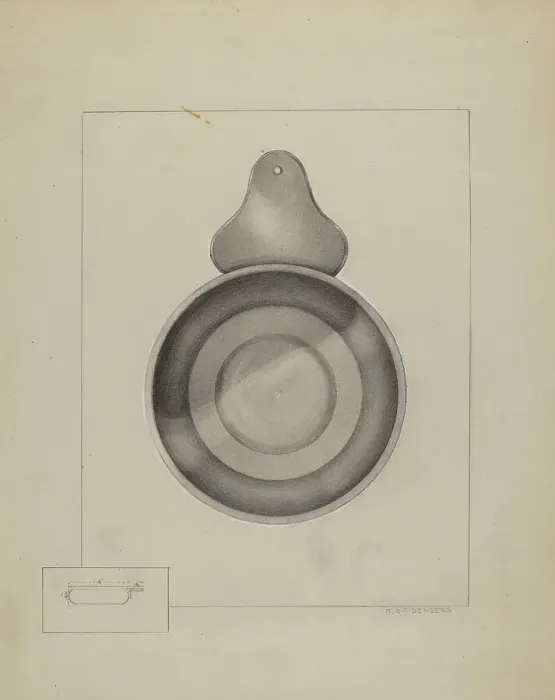 Framed Print : Pewter Porringer, 1935 / 1942. Creator: A. Zaidenberg Framed Print : Pewter Porringer, 1935 / 1942. Creator: A. Zaidenberg