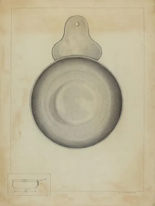 Framed Print : Pewter Porringer, c. 1936. Creator: A. Zaidenberg Framed Print : Pewter Porringer, c. 1936. Creator: A. Zaidenberg