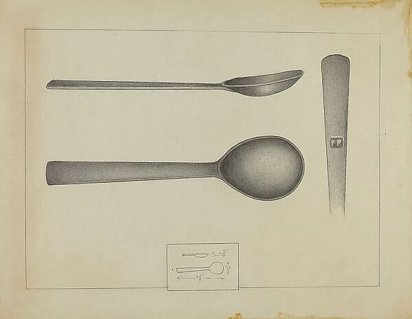 Pewter Spoon, c. 1936. Creator: Karl Joubert