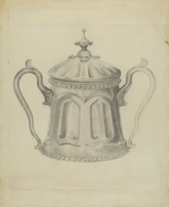 Framed Print : Pewter Sugar Bowl, 1935 / 1942. Creator: Samuel O. Klein Framed Print : Pewter Sugar Bowl, 1935 / 1942. Creator: Samuel O. Klein