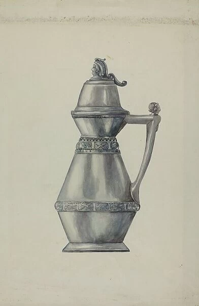 Pewter Syrup Jug, c. 1937. Creator: Harry Mann Waddell